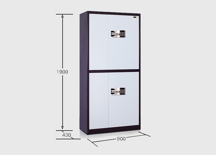 通雙節(jié)保密文件柜，鋼制文件柜