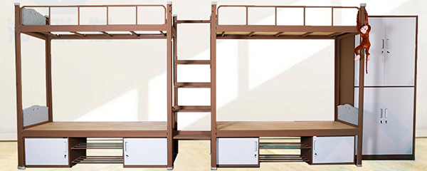 兩聯(lián)四人走梯宿舍床、宿舍上下床、四人上下床、四人正面走梯公寓床、上下公寓床海發(fā)專業(yè)生產(chǎn)，品質(zhì)保障。